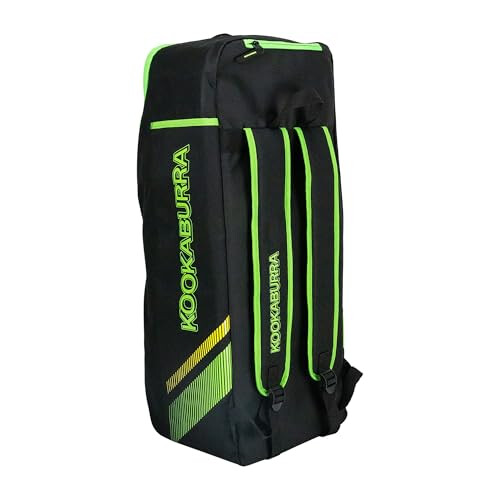 KOOKABURRA Kookaburra d6500 Junior Duffle Cricket Bag - Black/Neon Green 2