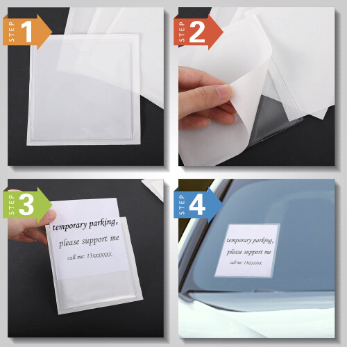 10 Pcs Car Permit Holder Car Tax Disc Holders Self Adhesive Parking 2