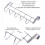 Over Door Hooks Stainless Steel 5 Hook 9.7 in 5