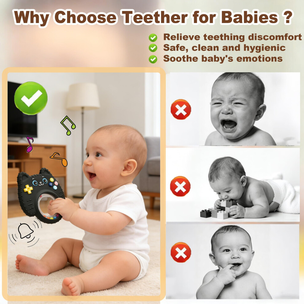 Yinqing 2Pack Teething Toys For Baby 36 Months Teethers For Babies 612 Months