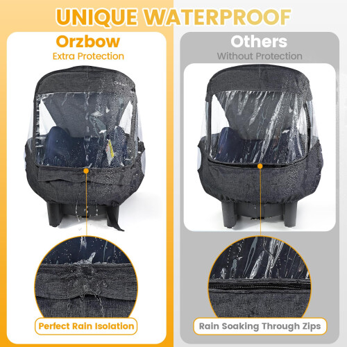 Orzbow Car Seat Rain Covers Universal, with Easy Access Door 2