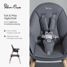Silver Cross EatPlay 4in1 Highchair Convertible Baby Chair Highchai