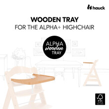 hauck Alpha Wooden Tray Natural Tray for Alpha Wooden Highchair FSC
