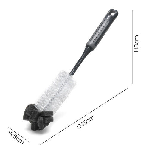 Addis Addis ComfiGrip Long Handled Bottle Brush with Sponge Scrub tip, Flexible Neck f 2