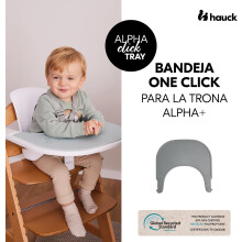 hauck Alpha Click Tray Grey Plastic Tray for Alpha Wooden Highchair 6