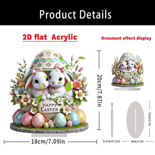 Easter Bunny Acrylic Figurine 20cm 2