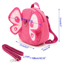 BTSKY Baby Butterfly Backpack with Walking Harness Pink