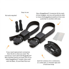 Lascal BuggyBoard Connector Kit Maxi and Mini with Black Fittings