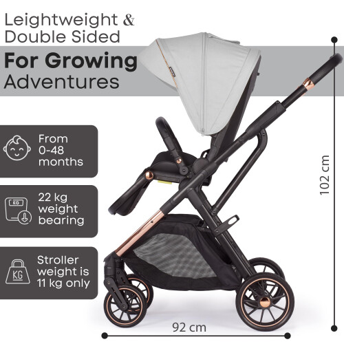 Lejoux+ Baby Pushchair (Light Grey) 1