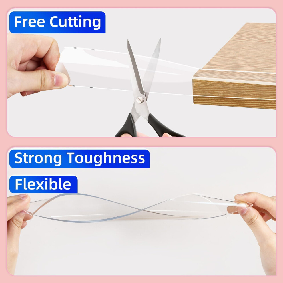 Clear Soft Edge Protector Strip, Transparent Baby Proofing Corner & Edge Guard, 3M X 3Cm,Thin Version, Furniture Safety Bumpers With Strong A Zompago
