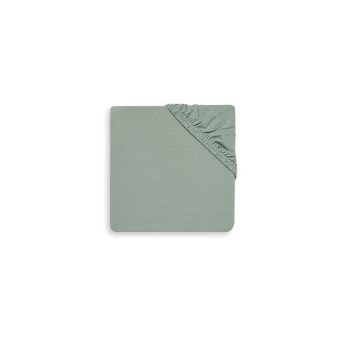 Jollein Fitted Sheet Cot Jersey 60x120cm - Ash Green 1
