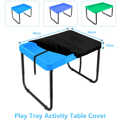 Kovshuiwe Play Tray Activity Table Cover 96x64x10cm - Black - 1