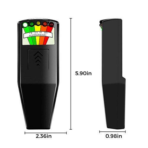 EASTIN5-LED EMF-måler til spøgelsesjagt, sort ABS 1