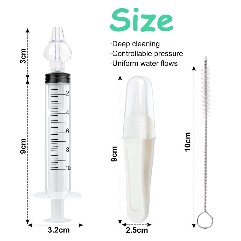 Aolso Nasal Aspirator 4Pcs Baby Nasal Aspirator With Brush Nose Cleane