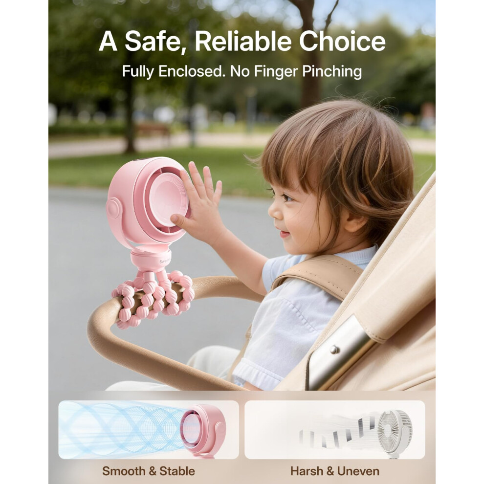 Sweetfull Sweetfullmini Portable Pram Fan 360 Rotate Baby Stroller Fan Clip On