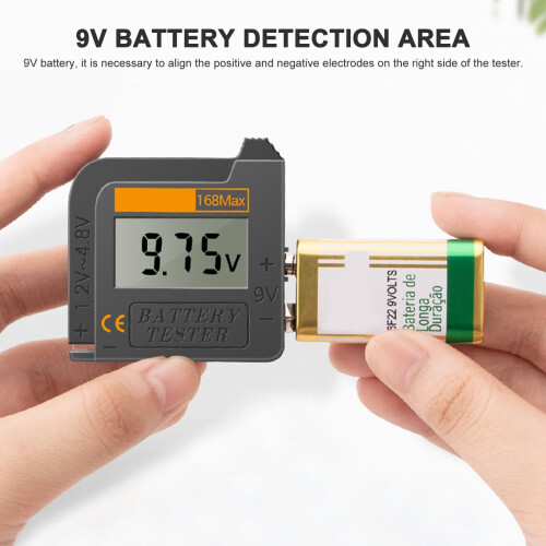 Digital Battery Tester for C AA AAA D N 9V 1.5V Button Cells 1