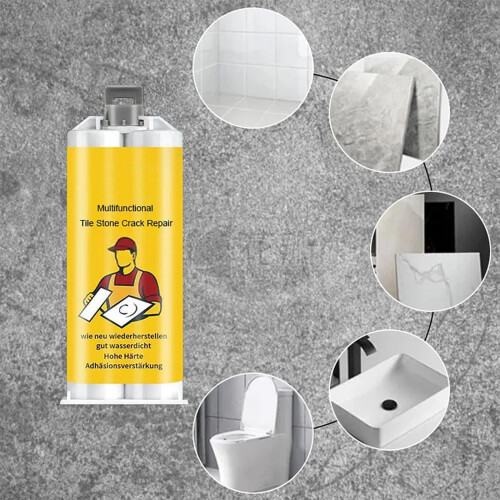 Tile Stone Crack Repair Kit with 8 Colors Quick Dry 2