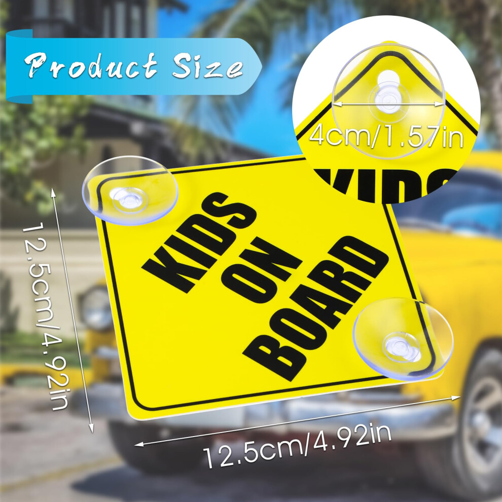 Geehua Kids On Board Safety Signs 2 Pcs 5X5 Warning Sign Stickers With 5009540723382
