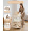 Fortella Nappy Caddy Organizer, 3-Tier Storage Trolley on Wheels, 4
