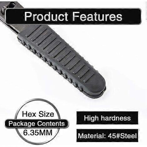 EternaNest 6.35mm Mini Ratchet Wrench for Garage Hand Tools (Black) 2