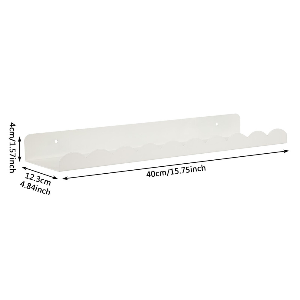 Levalcraft 3 Tier Floating Book Shelves White Nursery Shelves Scallope