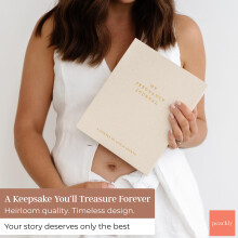 Peachly Pregnancy Journal Linen Pregnancy Book to Capture Every Miles