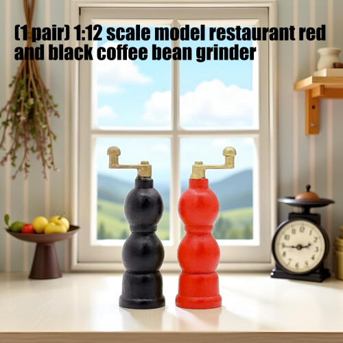 2PCS Modern Miniature Grinder Model Figurine for 1/12 Scale Doll 1