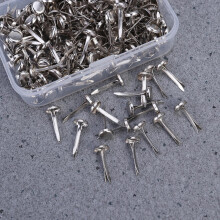 Attaches pour papier, clous métalliques ronds électroplaqués, 200 pièces