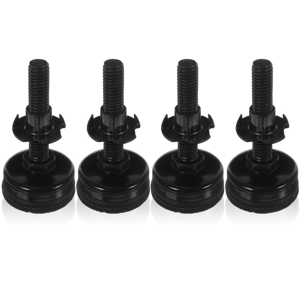 Furniture Leveling Feet Set Â 4 Pcs, Black, 3/8-16 Thread 9104899456335