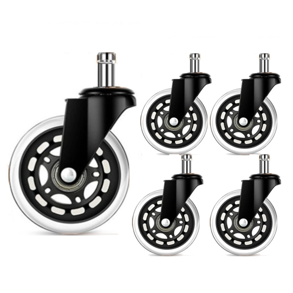 5-Piece Office Chair Casters 3" Polyurethane 9104899460042