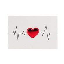 Heart Greeting Card DIY Handwritten ECG Design with Envelope
