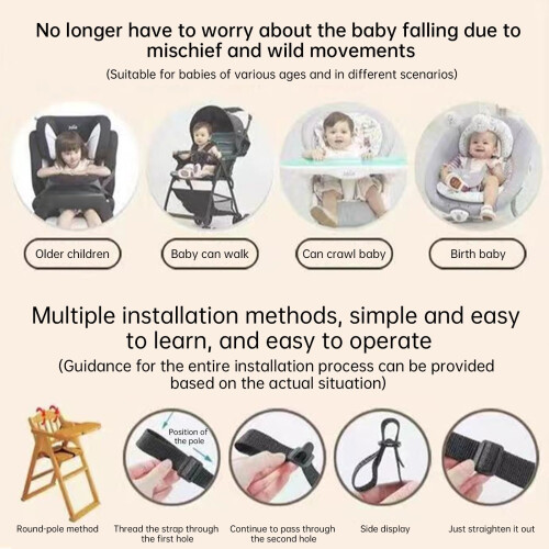 Universal Baby 5Point Harness Belt Adjustable Safety Strap for High Ch 2