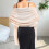 Chiffonsjal for kvinner – beige, 180x90cm 1