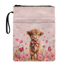 Cow and Floral Book Cover for Paperback, 11.4 x 8.66 in,