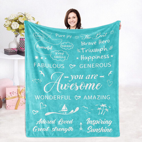 Purple Throw Blanket 30x40in Inspirational Gift