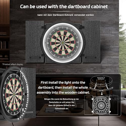 CyeeLife 360 Combinable Dartboard Light, 6-Panel LED Shadowless Illuminator for Professional Darts Setup Home/Bar 1