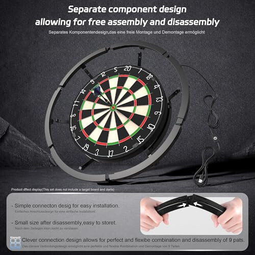 CyeeLife 360 Combinable Dartboard Light, 6-Panel LED Shadowless Illuminator for Professional Darts Setup Home/Bar 2