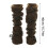 Plush Leg Warmers for Teens with Crossover Lace Design-White 4