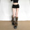 Plush Leg Warmers for Teens with Crossover Lace Design-White 5