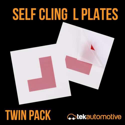 Tek Automotive Self Cling L Plates for Inside Car Window 2 Pack 1