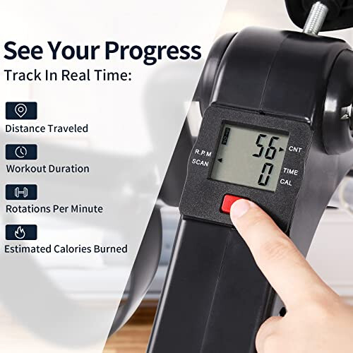 AGM Foldable Mini Pedal Exerciser, Compact Arm Leg Exercise Bike with LCD Display for Home Office Workout 2