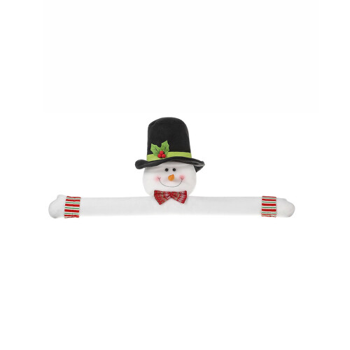 Christmas Tree Topper Plush Santa Claus Snowman Hugging 1