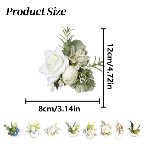Yellow Artificial Wrist Flower and Corsage Set 2