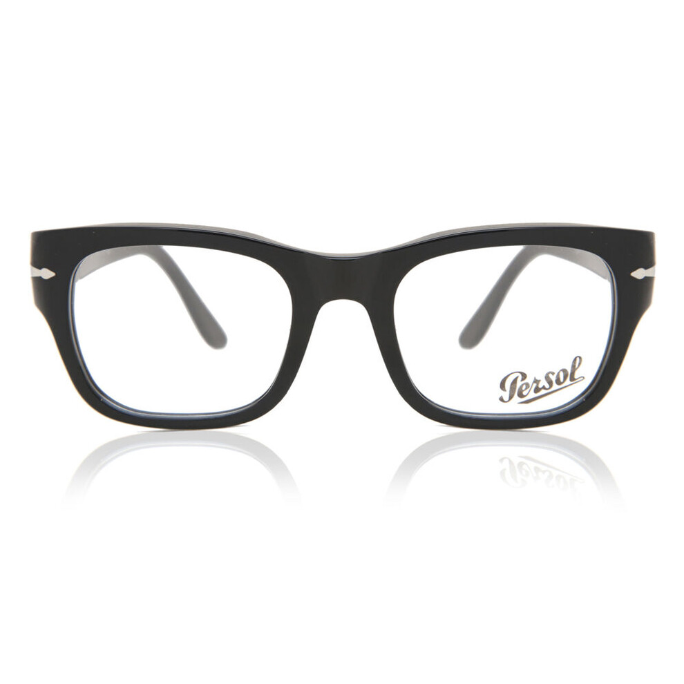 Persol Unisex Black Po3297v 95 Optical Frames Acetate Transparent Squared Normal - Image 2