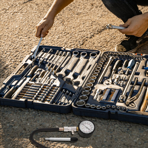 Motorcompressietester Cilinderdrukmeterset 1