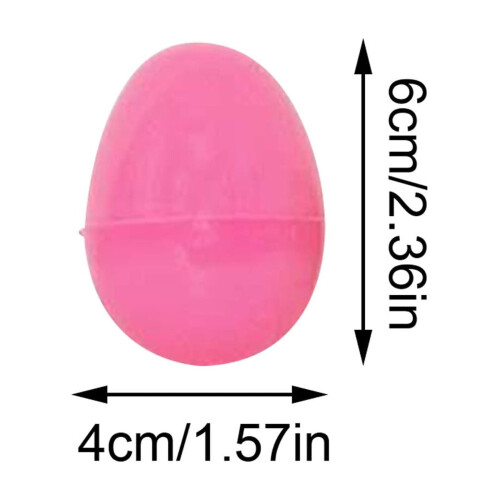 Pachet de 12 ouă de Paște din plastic, 2,3 in, culori asortate 2