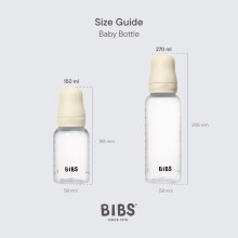 BIBS Baby Bottle 270 ml Silicone Nipple - Anti-Colic, BPA-Free, Round Nipple, Medium Flow, Lightweight & Easy to Clean, Suitable for Newborns 0+ Year