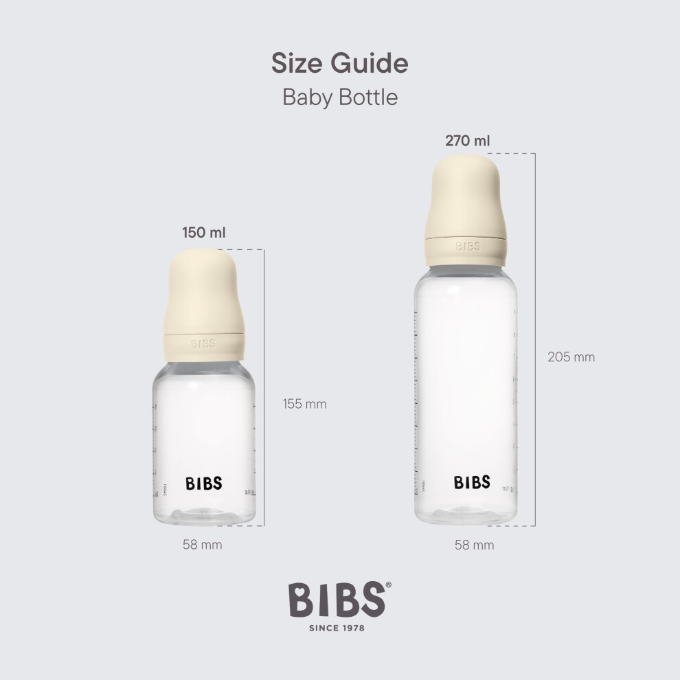 Baby Bottle 270 Ml Silicone Nipple - Anti-Colic, Bpa-Free, Round Nipple, Medium Flow, Lightweight & Easy To Clean, Suitable For Newborns 0+ Year Bibs