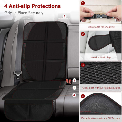 Beicarin Car Seat Protector Cushion Mat, 2 Pack Baby Seat Protector 1