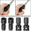 Set adaptor de impact hexagonal cu 4 piese de la 1/2" la 1/4" 5